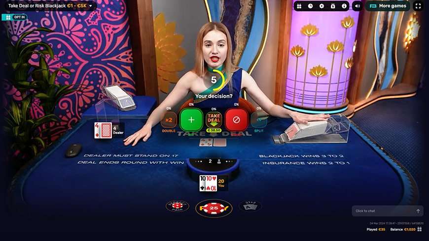 Take-Deal-or-Risk-Blackjack-gameplay