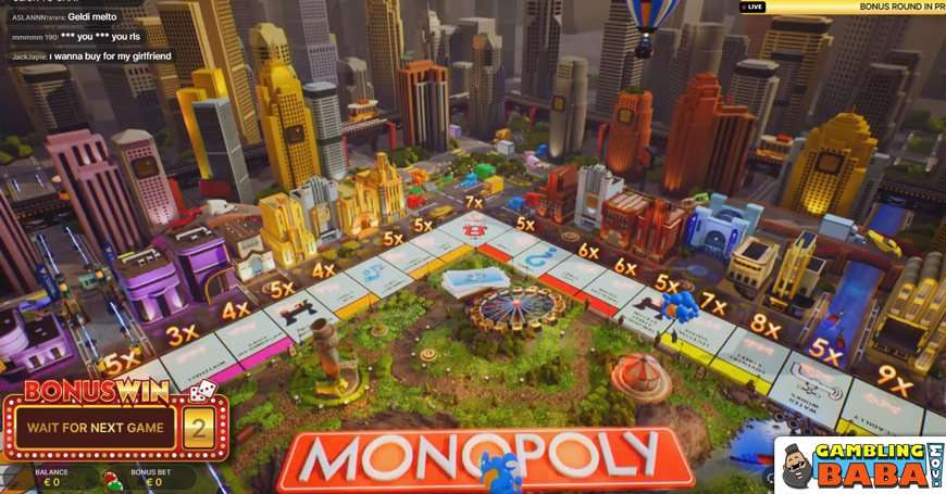 Monopoly live bonus table