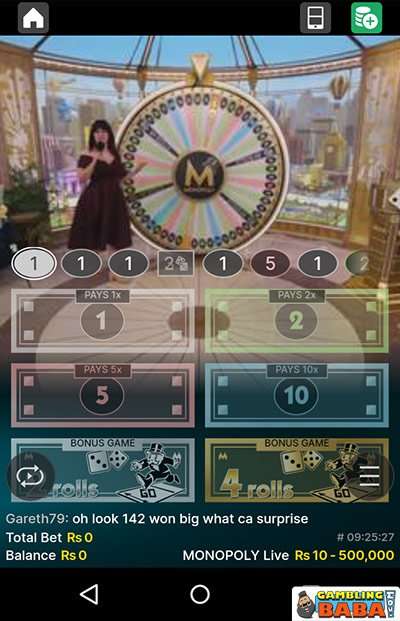monopoly live betting phase from mobile