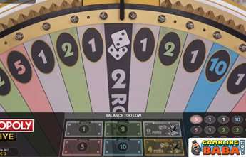 Stop at a roll 2 or 4 in monopoly live